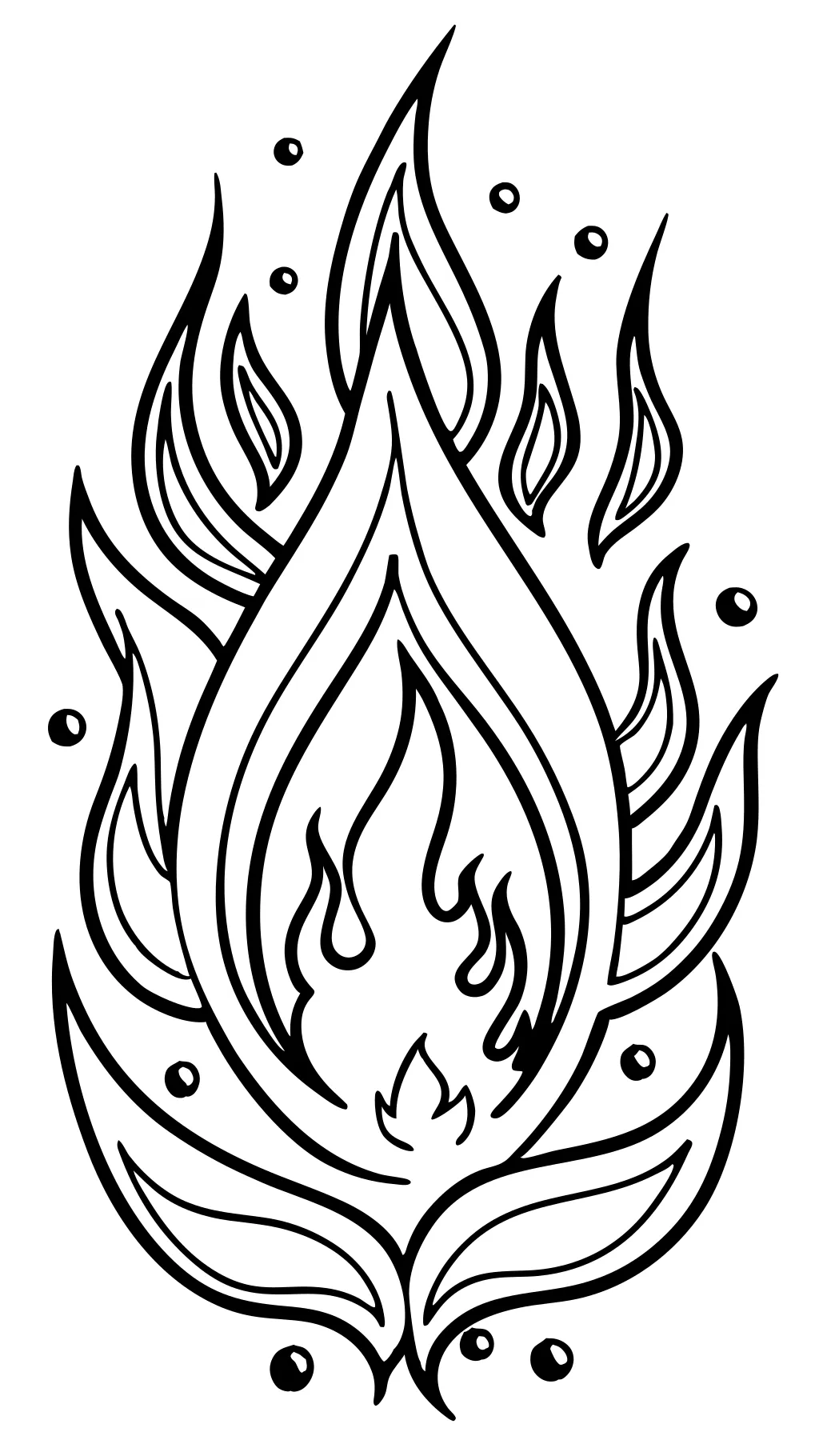 coloriage de flamme